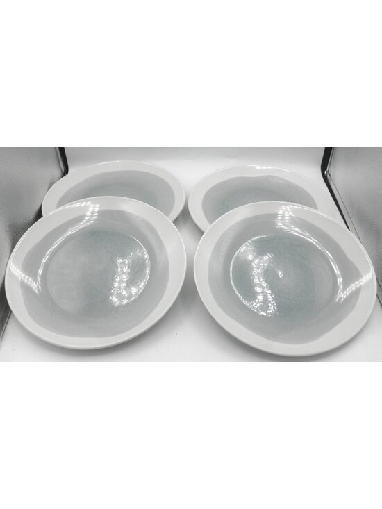 American Atelier Other - Oasis Blue Gray American Atelier 10-1/2 In. Dinner Plates Set of 4 GLAZE FLAWS